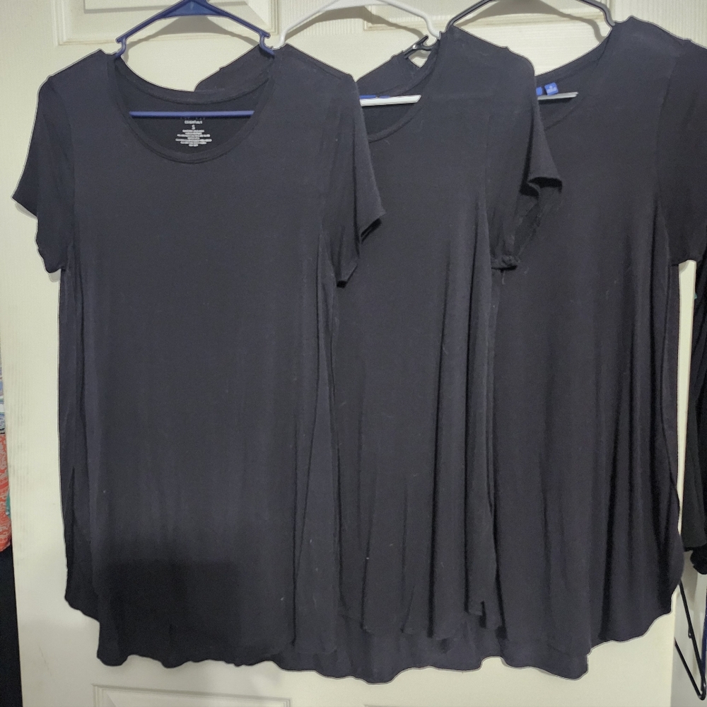 Three Apt. 9 Black Short Sleeve Tees